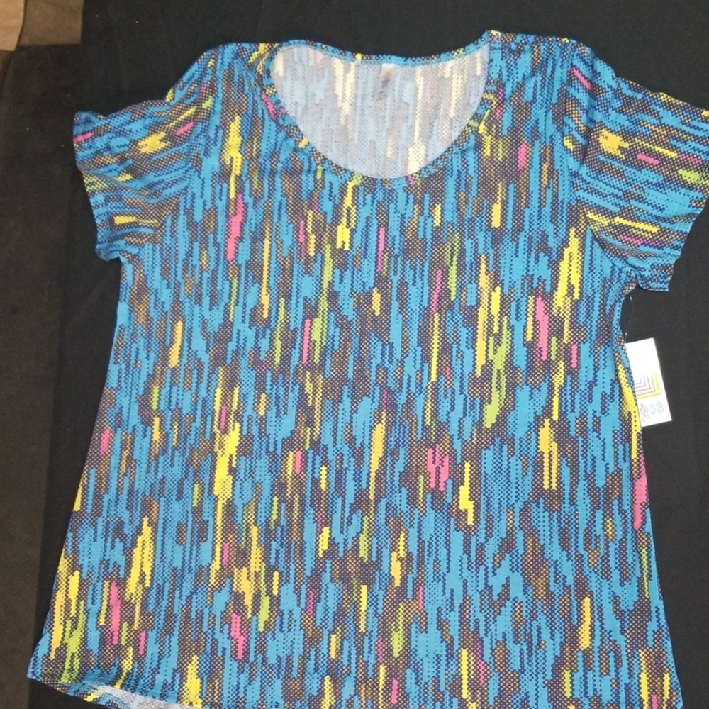 Lularoe 3XL Classic Tee - Blue Confetti - NWOT